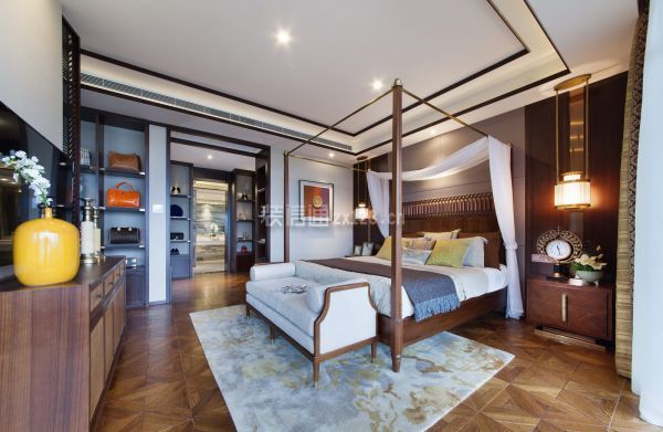 东南亚别墅主卧装修效果图