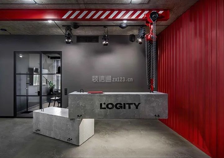  办公室前台形象墙 办公室前台装饰效果图