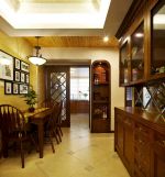 启昌中央华府121平米美式田园风三居室装修案例