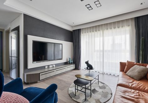 融创文旅城现代风格85平米装修案例