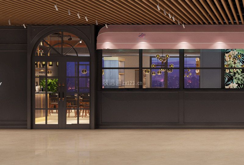 西餐厅门头效果图 西餐厅门头装修