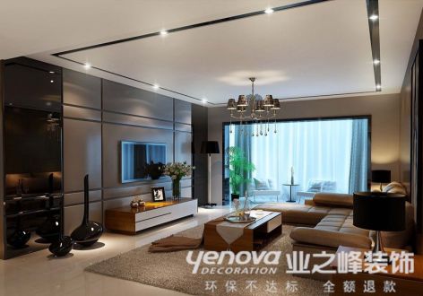 德能星都三居121平现代简约风格装修案例