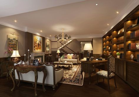 恒大悦府别墅688平欧式古典风格装修案例