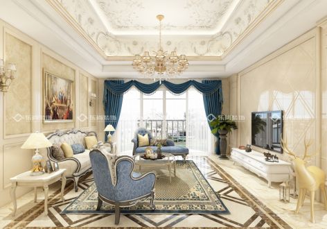 同景国际别墅240平欧式风格装修案例