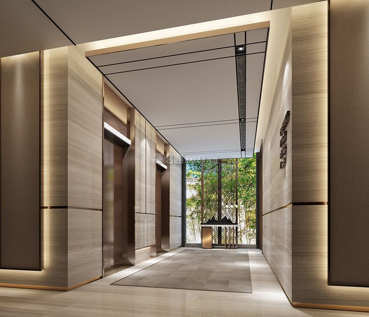 电梯口装饰图 电梯口装修设计效果图片
