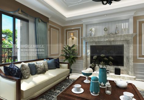 两江新宸150平美式风格案例