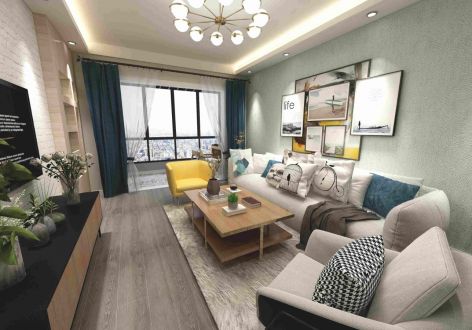 融创春晖十里雍璟府103㎡现代简约三居室装修案例