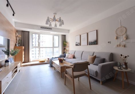 华润二十四城97平米日式风格两居室装修案例