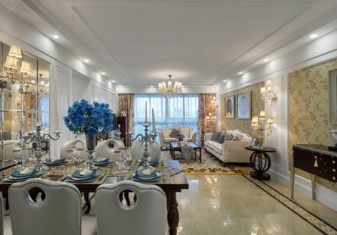 启迪协信科技城英式田园风114平米四室两厅装修案例