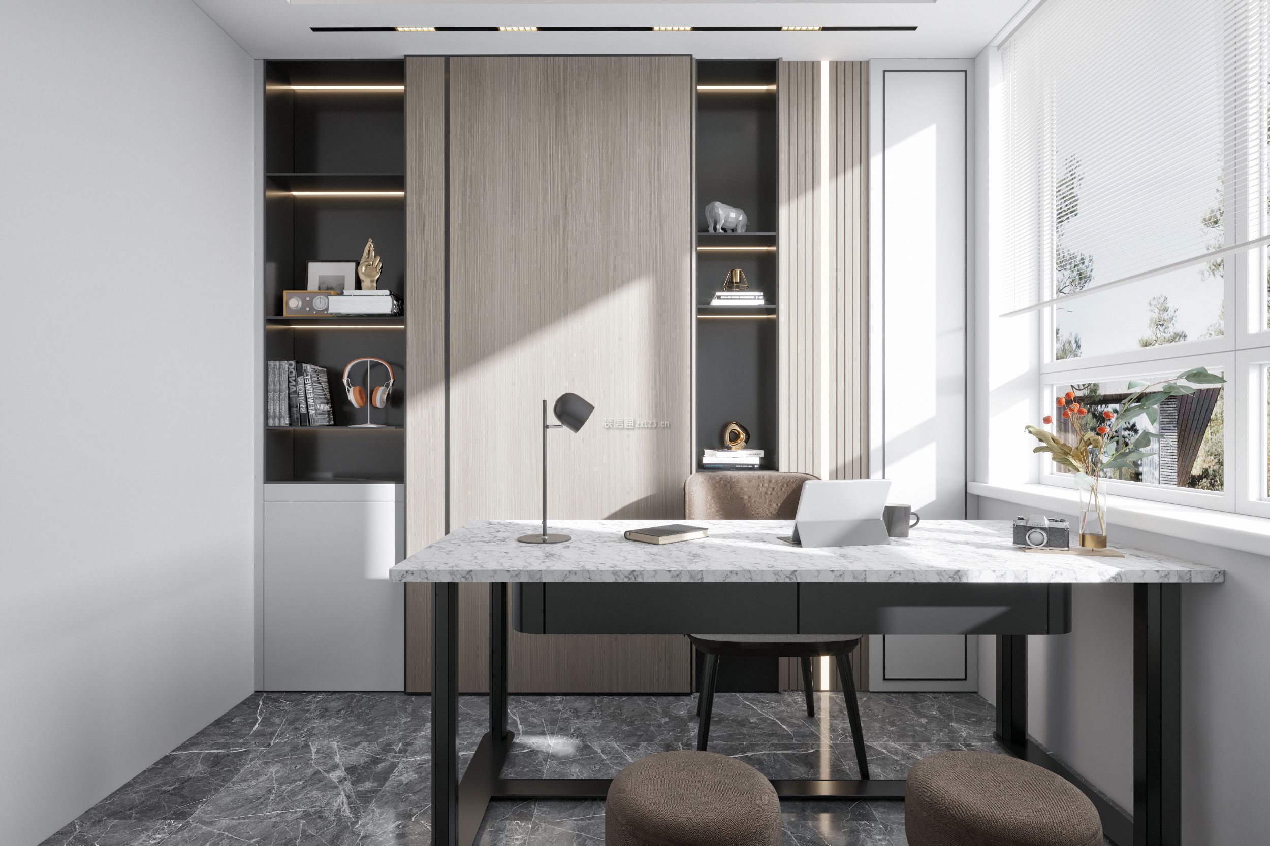 现代风格书房 现代风格书房设计 现代风格书房设计图片