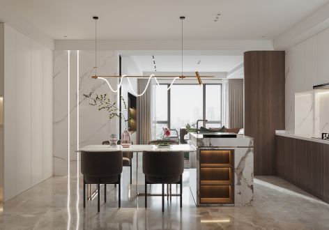 鲁能星城11街区120平轻奢风格装修案例