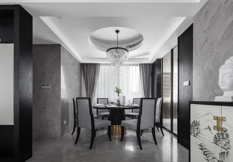 龙湖开元晶蓝i期159平北欧风格装修案例