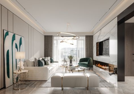 金科中建集美阳光116平轻奢风格装修案例