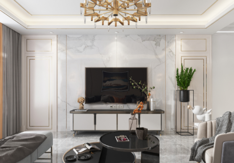 龙湖景粼玖序116平轻奢风格装修案例