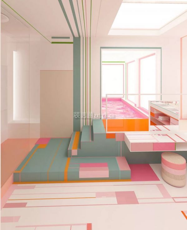 粉色系房屋设计