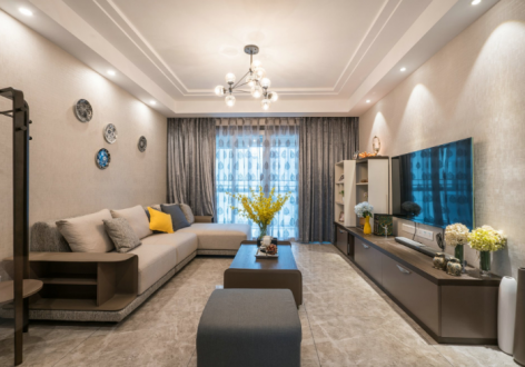 华侨城·溪山集117平现代风格装修案例