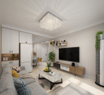 星悦·礼玉金湾134平北欧风格装修案例